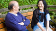 Senior couple enjoying each other's company and spending time in a park