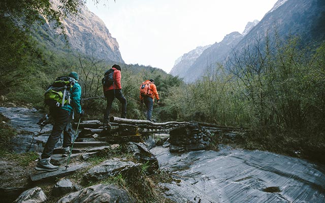 Nepal’s mountain ranges and highest peaks are hiking destinations for the adventurous.